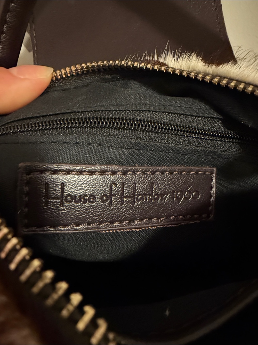 House of Harlow Cowhide Mini Top-Handle Crossbody Bag - Picture 2 of 4